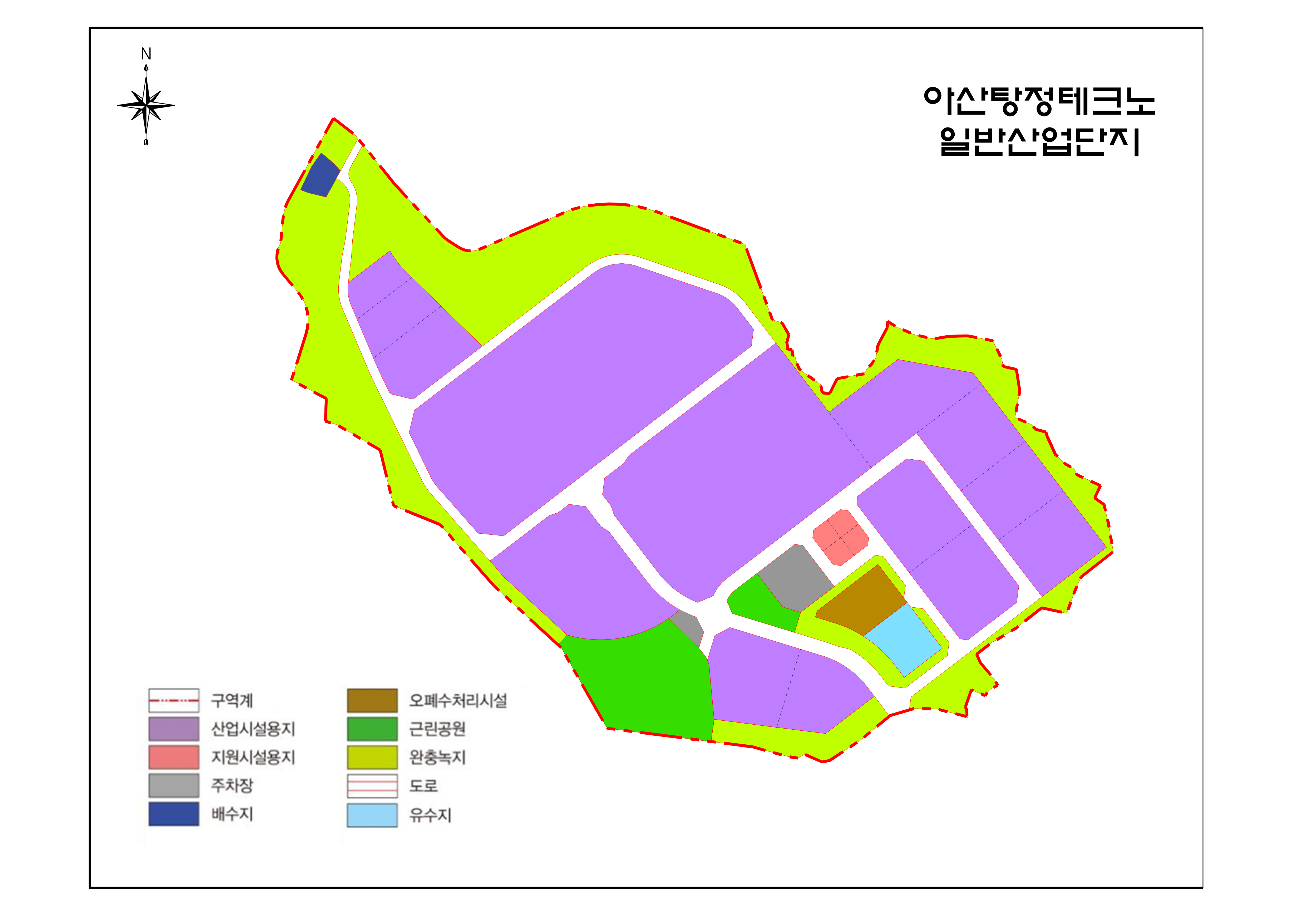 아산 탕정테크노 토지이용계획도
